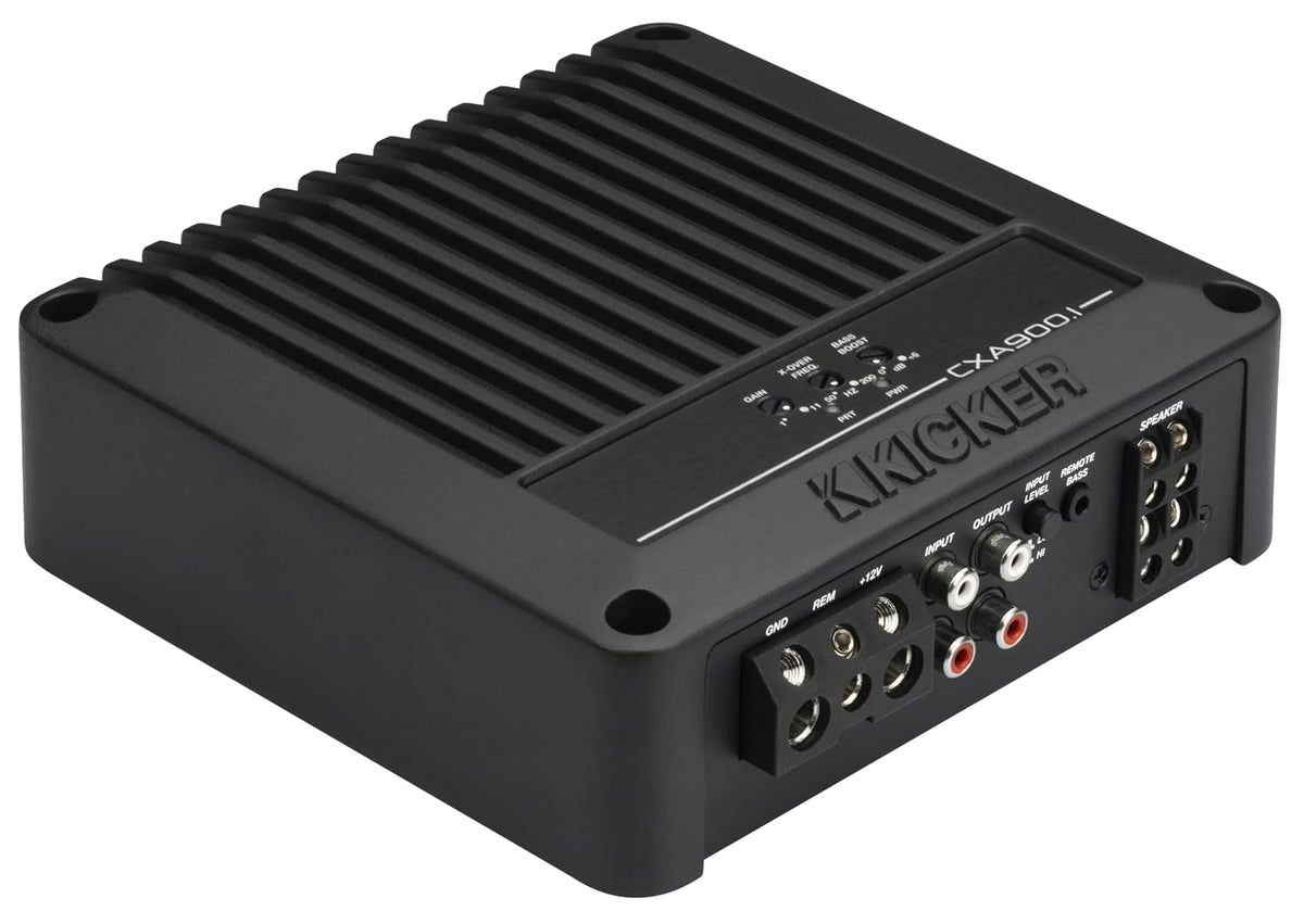 KICKER 53CXA9001 amplifier alternate connector-side angle