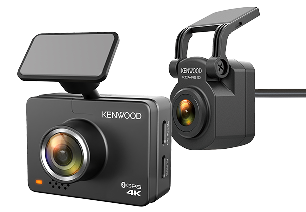 Kenwood DRV-A610WDP 4K HD dash cam with Wi-Fi, GPS, and rear-view cam