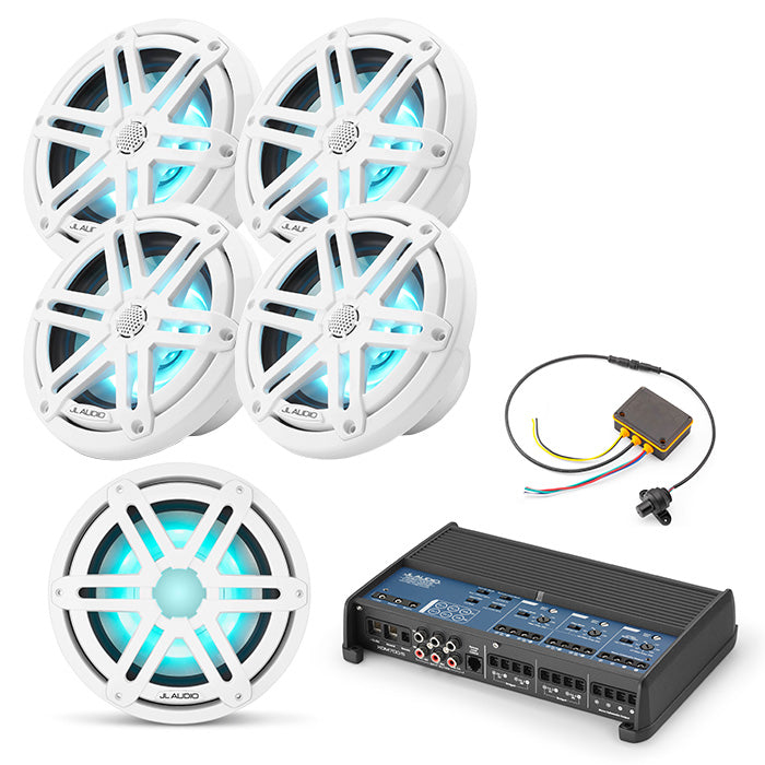 JL Audio XDM700/5 + 2 Pairs M3-650X-S-GW-i + M3-10IB-S-GW-i-4 + MLC-RW Bundle - Freemans Car Stereo