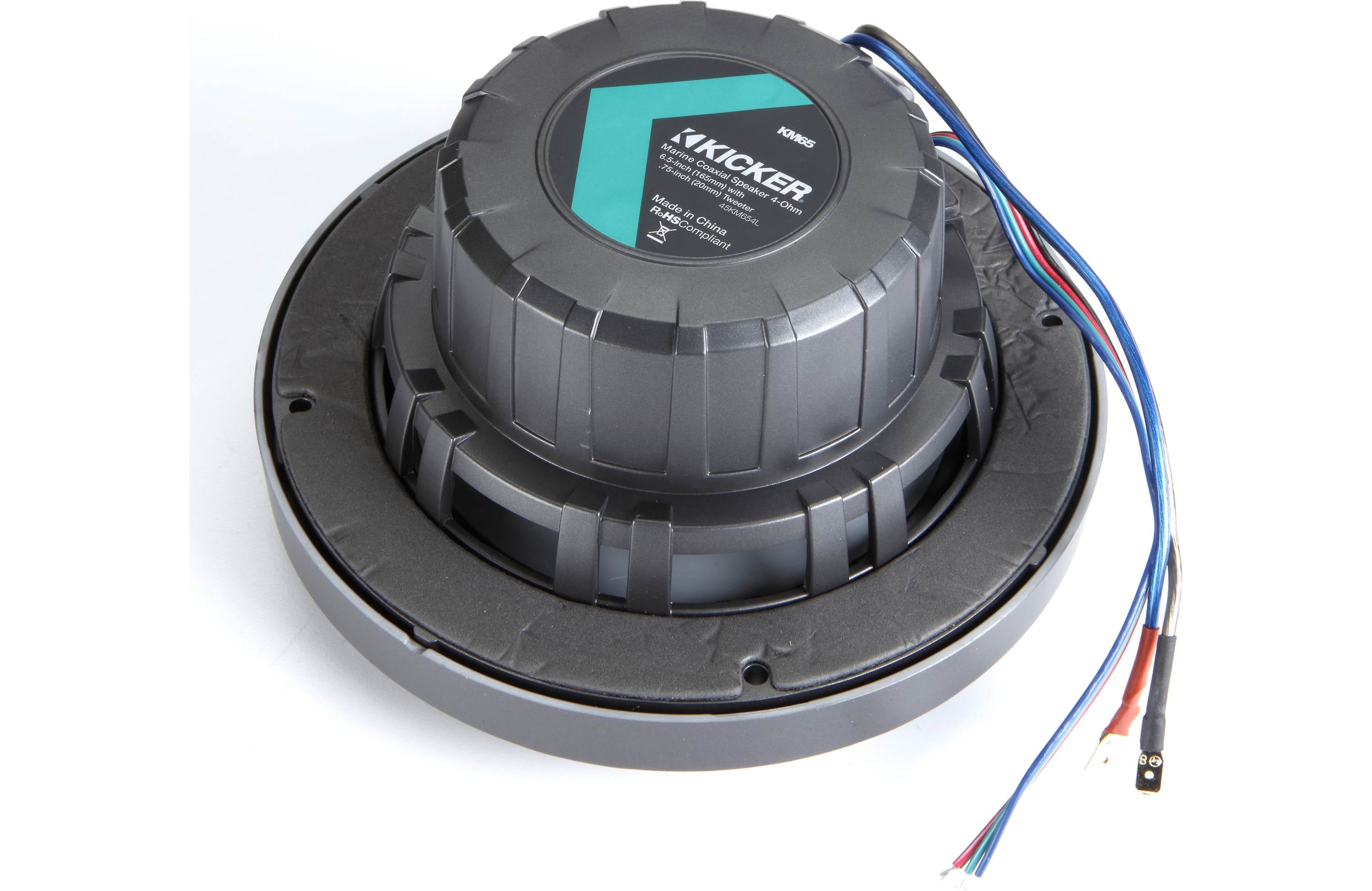 Kicker 45KM654L x2 Pairs 6.5" Speakers + 48KMA3604 Amp + FREE 41KMLC Remote Marine Bundle