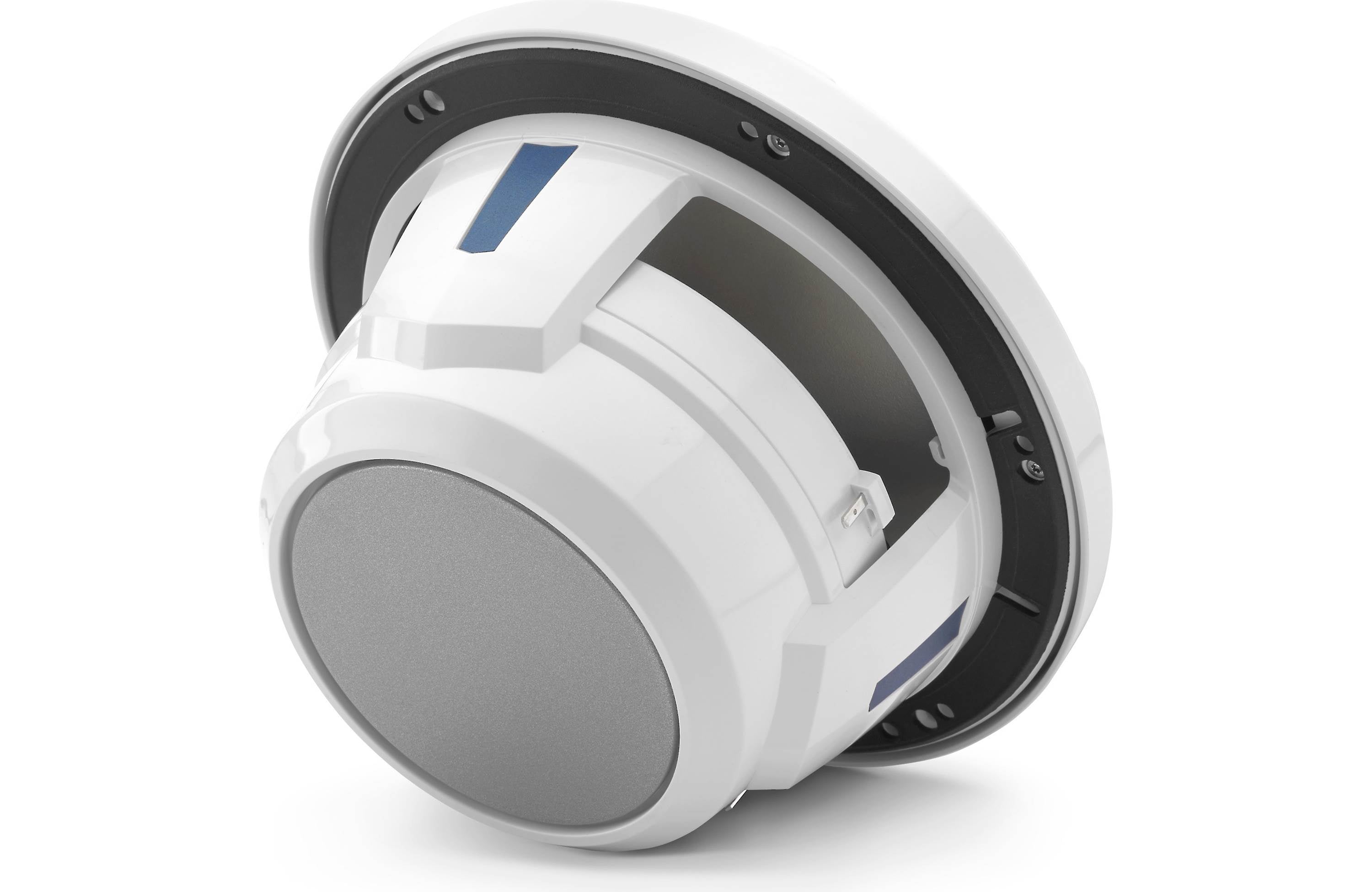 JL Audio M6-770X-S-GWGW-I 7.7" Marine Coaxial Speakers, Gloss White Trim and Sports Grille with LED Lighting - Freemans Car Stereo