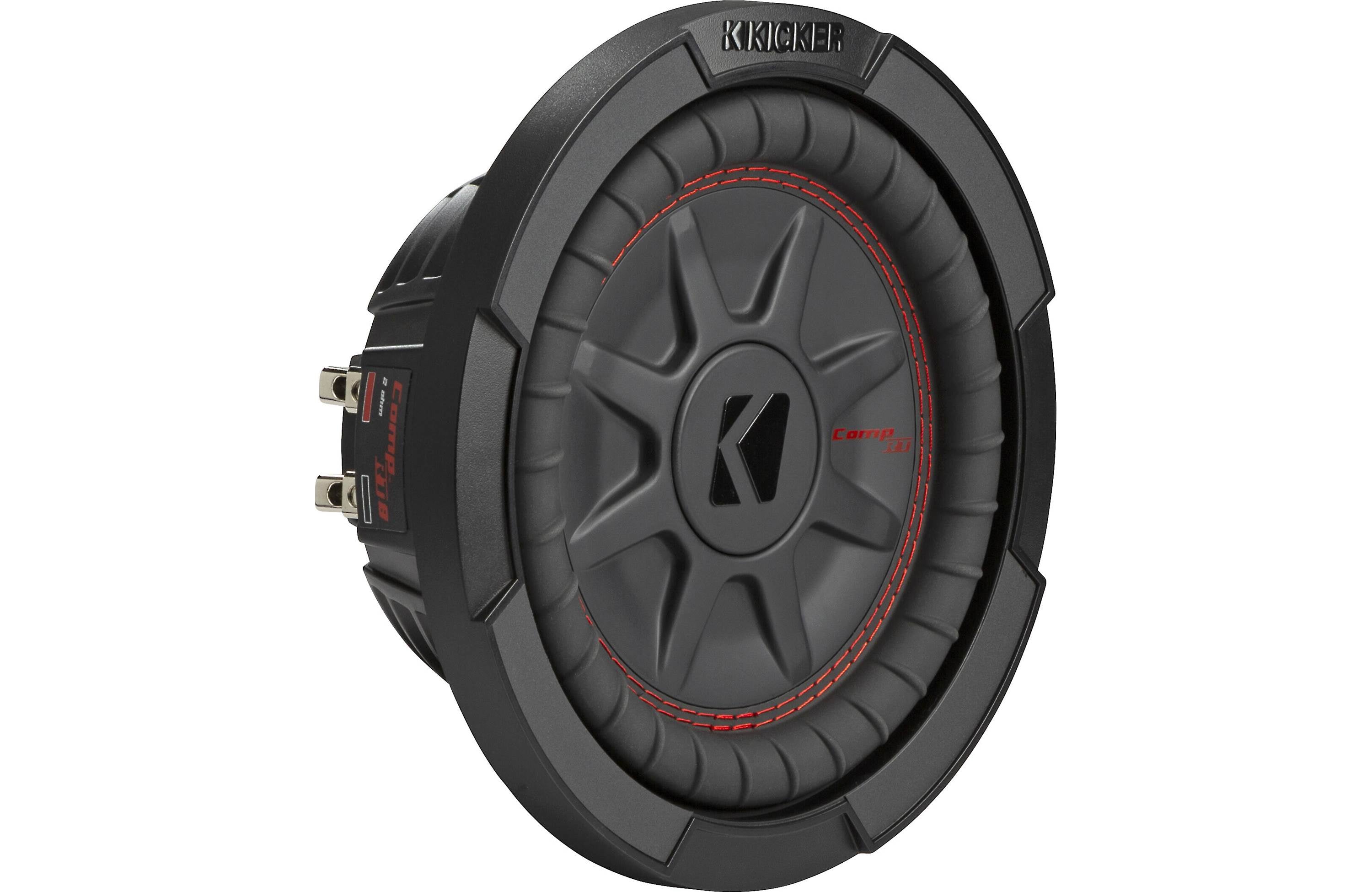 Kicker 48CWRT84 8" Shallow-Mount Subwoofer with Dual Voice Coils 4-ohms - Freemans Car Stereo