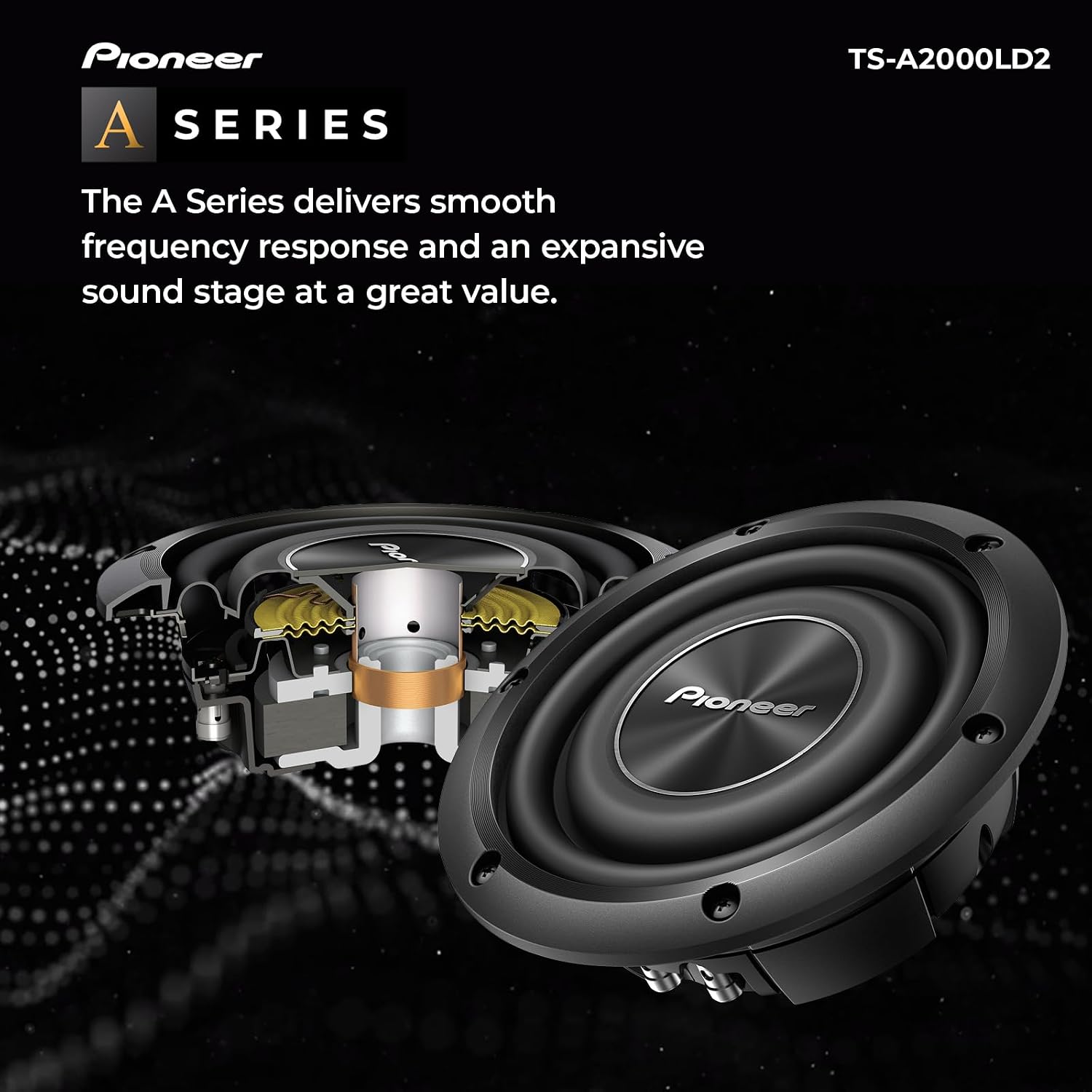 Pioneer TS-A2000LD2 8” Shallow Mount Dual 2 Ohm Subwoofer 250 Watts RMS