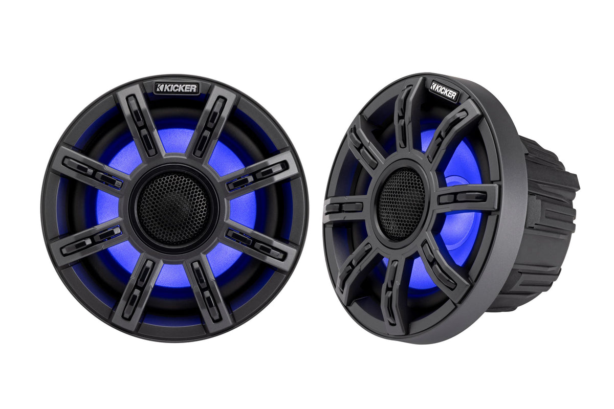 Kicker 51MSC65 6.5" 2-Way Marine Speakers with RGBW LED Lighting - Freemans Car Stereo