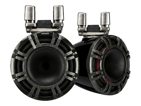 Kicker 44KMTC94 9-inch tower speaker pair - black, front view