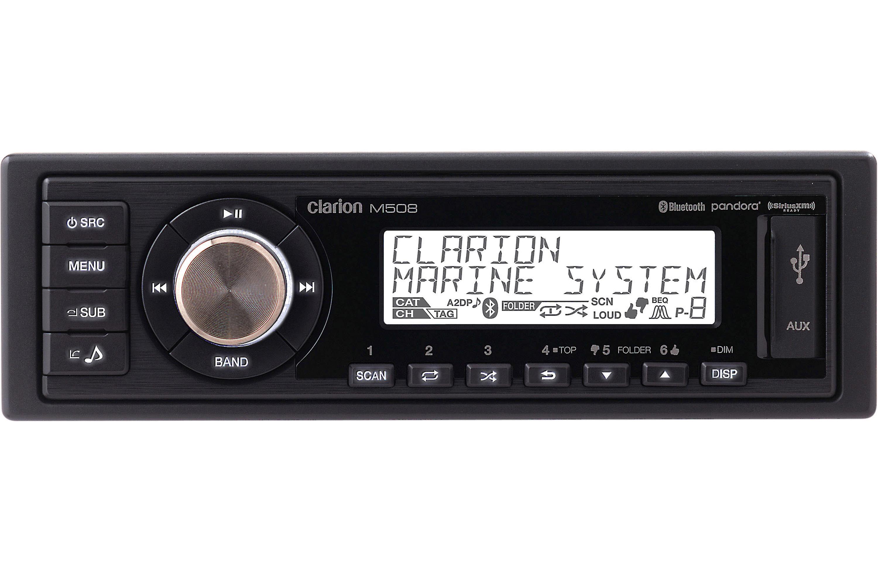 Clarion M508 + CMS-651-SWB Marine Speaker (1 Pair) Bundle - Freemans Car Stereo