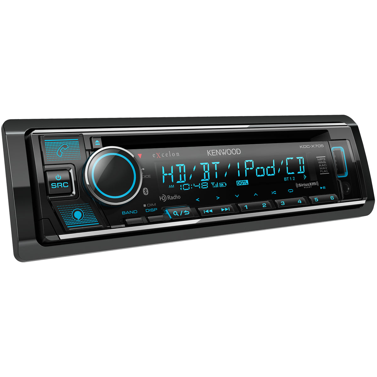 Kenwood KDC-X705 1-DIN CD Car Stereo Receiver w/ HD Radio - Freemans Car Stereo