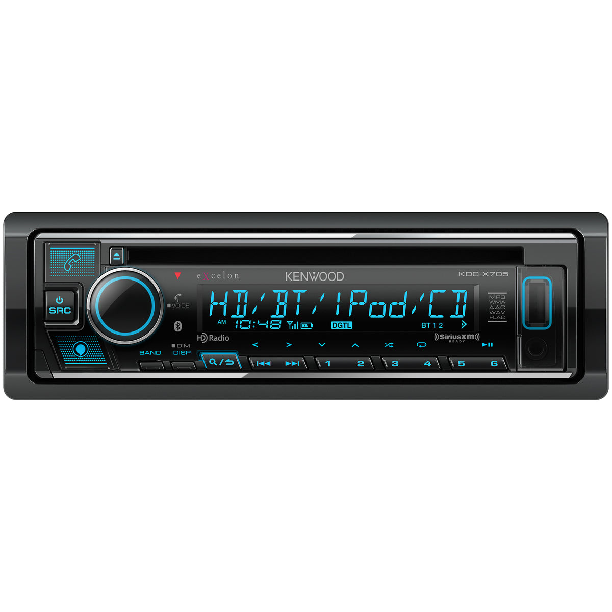 Kenwood KDC-X705 1-DIN CD Car Stereo Receiver w/ HD Radio - Freemans Car Stereo