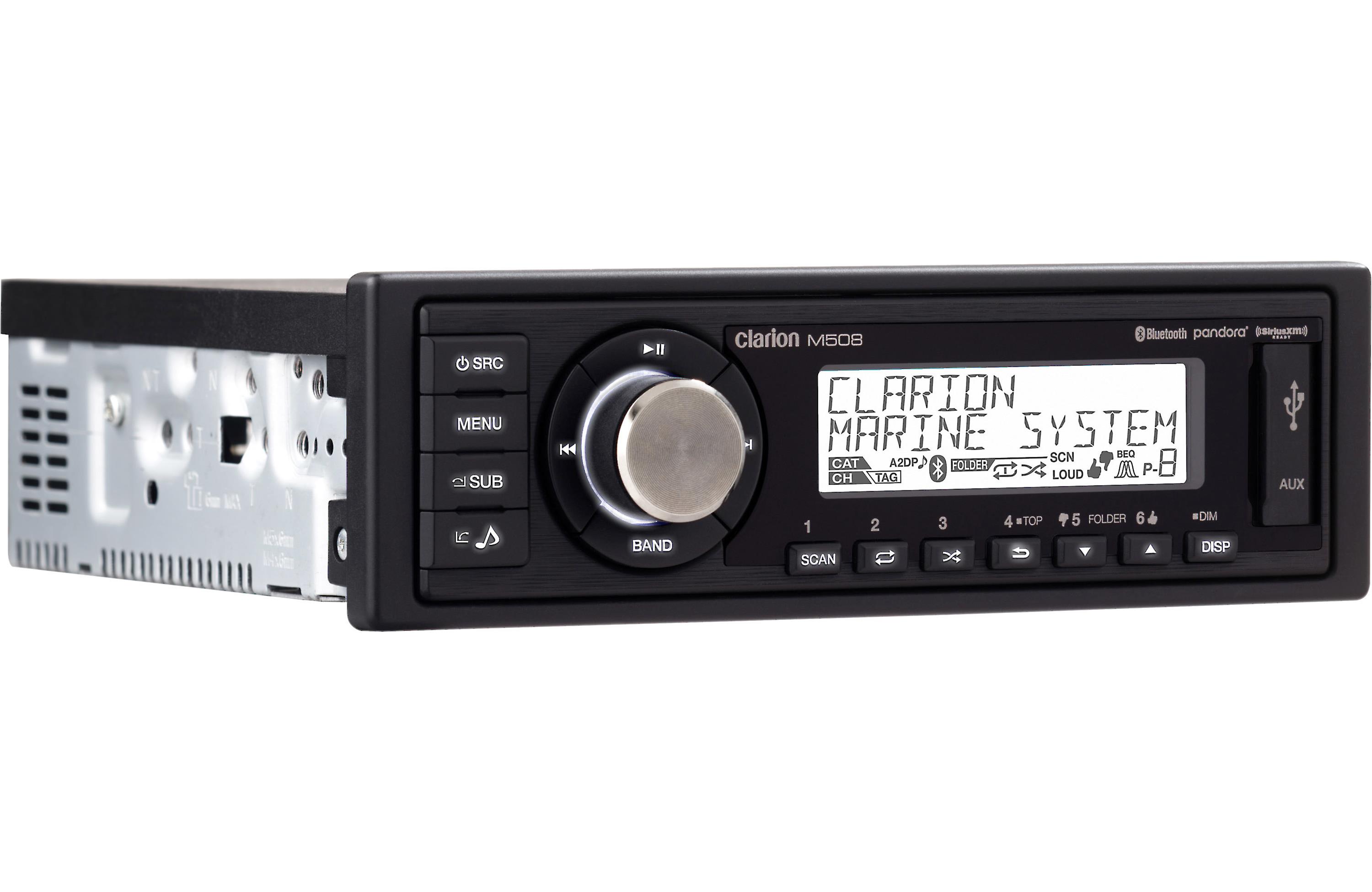 Clarion M508 + CMS-651-SWB Marine Speaker (1 Pair) Bundle - Freemans Car Stereo