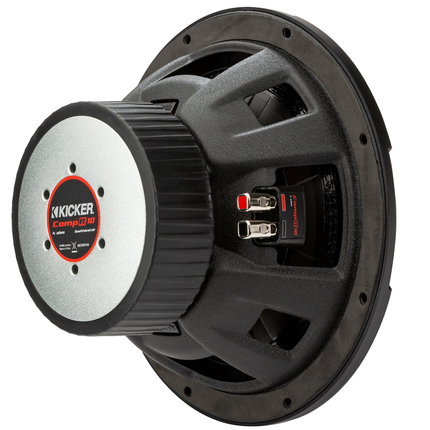 Kicker 48CWR102 CompR Series 10" 2-Ohm Dual Voice Coil Subwoofer - Freemans Car Stereo