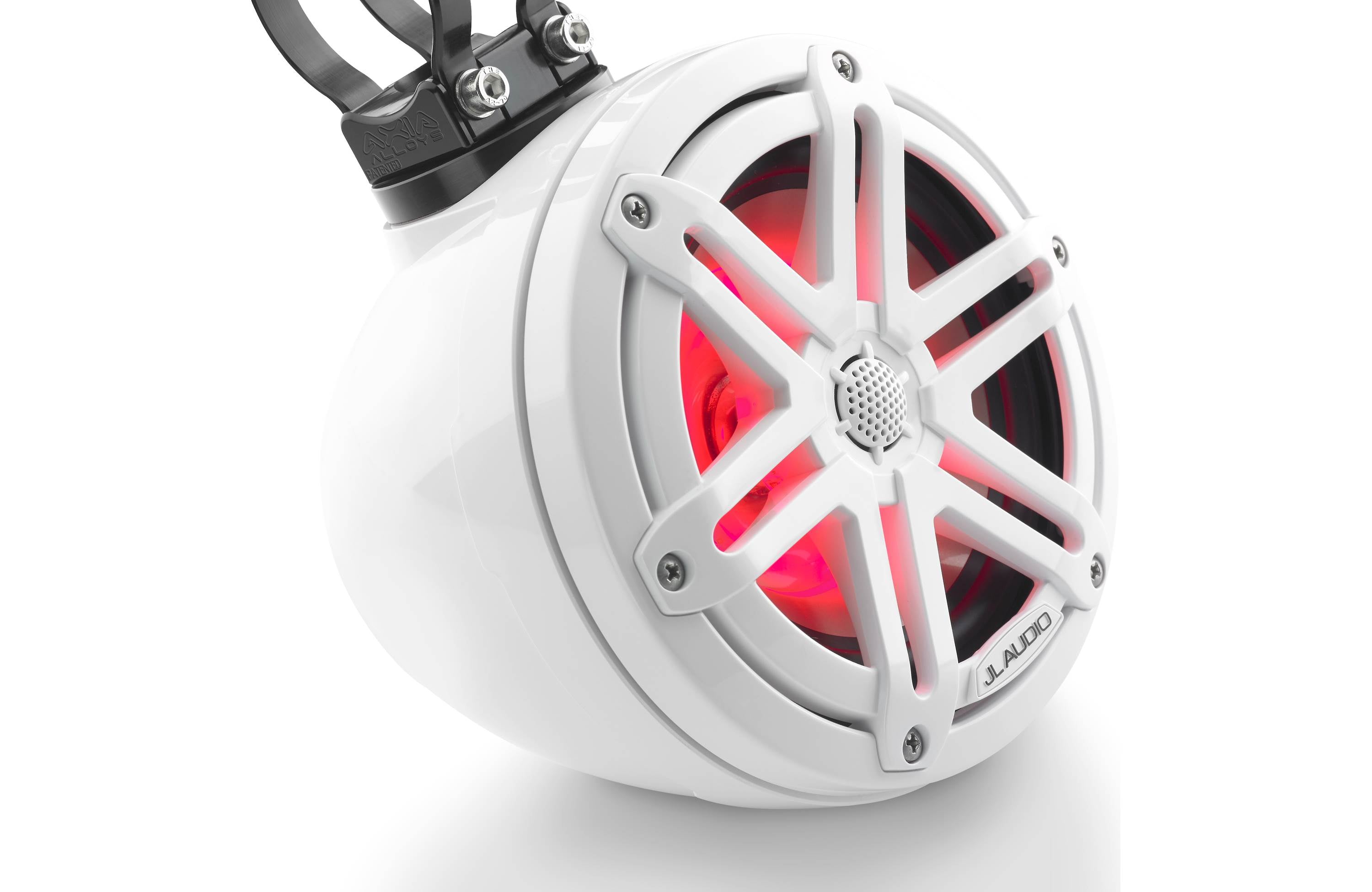 JL Audio M3-650VEX-Gw-S-Gw-i 6.5"  Enclosed Coaxial System with RGB LED Lighting, Gloss White Enclosure, Gloss White Sport Grilles