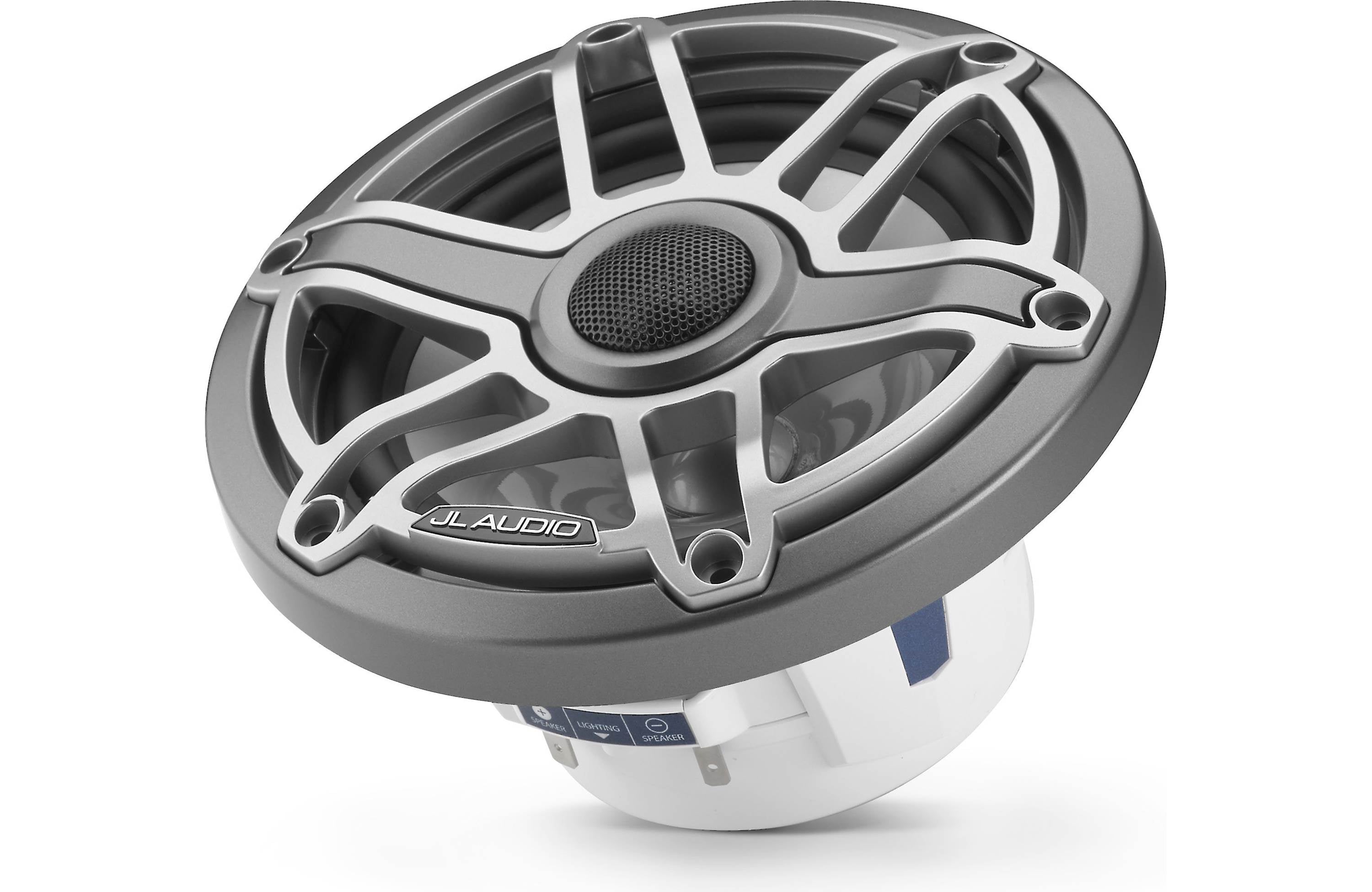 JL Audio M6-650X-S-GMTI 6.5" Marine Coaxial Speakers, Gunmetal Trim Ring, Titanium Sport Grille
