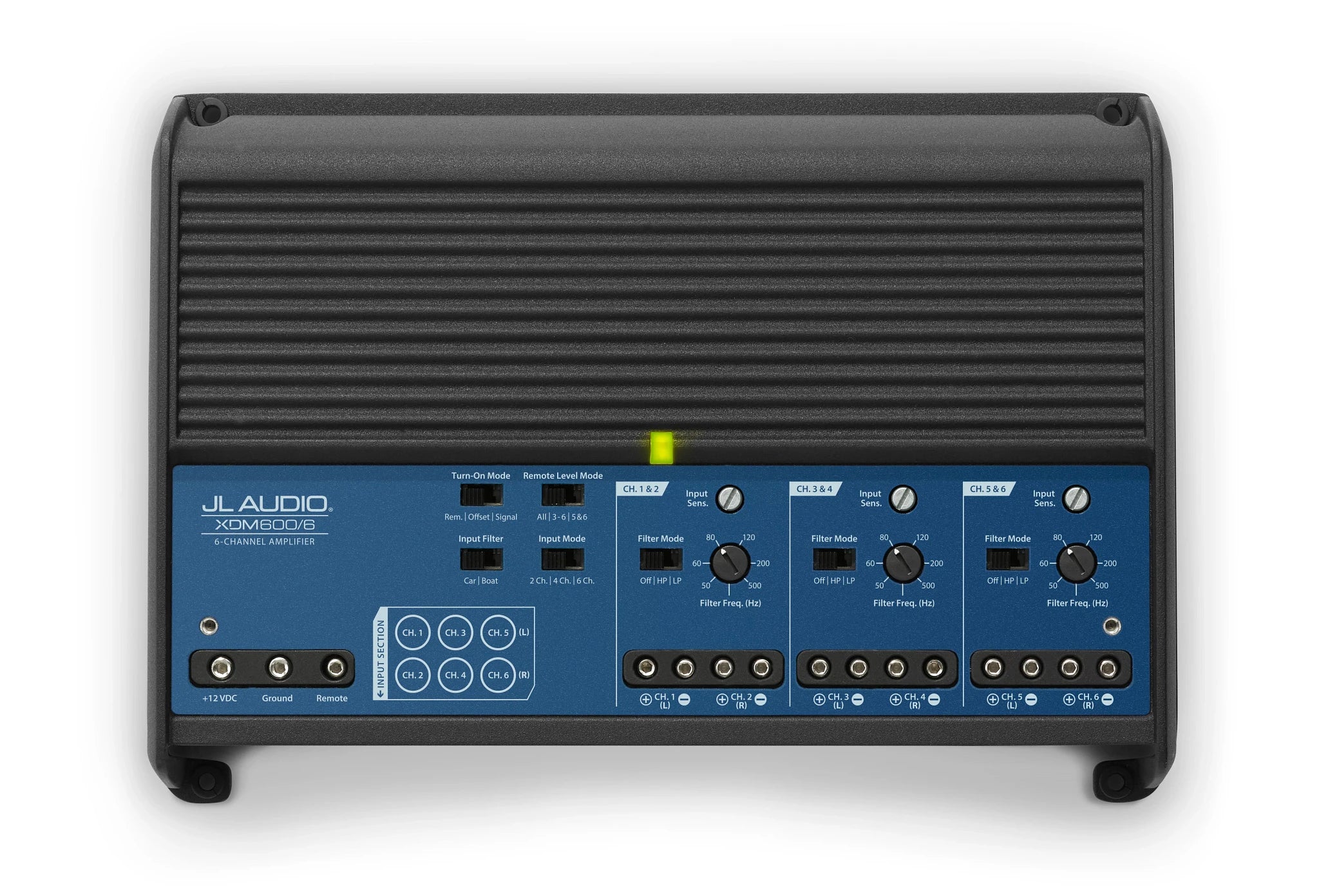 JL Audio XDM600/6 6-Channel Car and Marine Class D Amplifier, 600 W